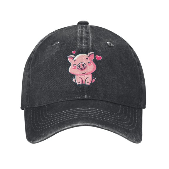 Cute Little Pig Pattern Baseball Cap Men'S Women'S Fashion Hat Vintage Adjustable Unisex Casquette