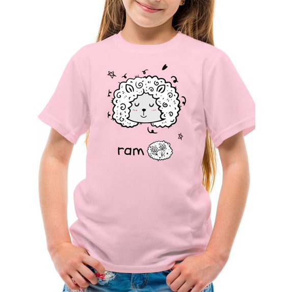 Cute Little Ram Face T-Shirt Juniors -Image by Shutterstock, x-Small