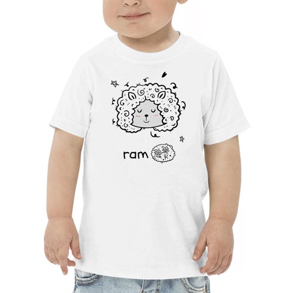 Cute Little Ram Face T-Shirt Toddler -Image by Shutterstock, 2 Toddler