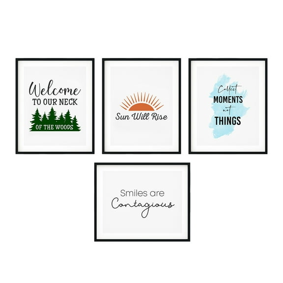 Cute Little Sayings 8 x 10" Wall Art UNFRAMED Print (4 Pack)