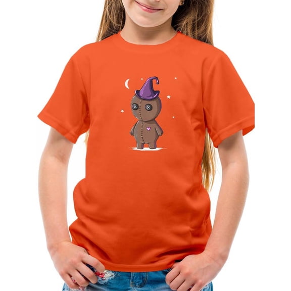 Cute Little Scarecrow Doll T-Shirt Juniors -Image by Shutterstock, Large