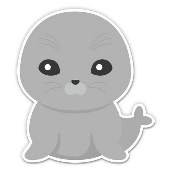 Cute Little Seal - 3" Vinyl Sticker - For Car Laptop Water Bottle Phone - Waterproof Decal