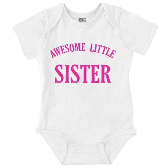 Cute Little Sister Younger Sibling Bodysuit Jumper Girls Infant Baby Brisco Brands NB