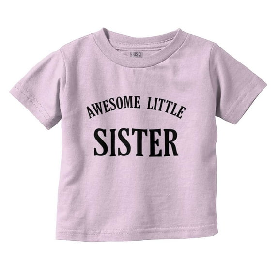Cute Little Sister Younger Sibling Youth T Shirt Tee Girls Infant Toddler Brisco Brands 12M