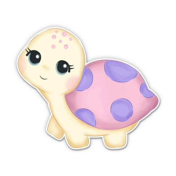 Cute Little Turtle - 12" Vinyl Sticker Waterproof Decal