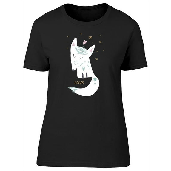 Cute Little White Arctic Fox T-Shirt Women -Image by Shutterstock, Female Large