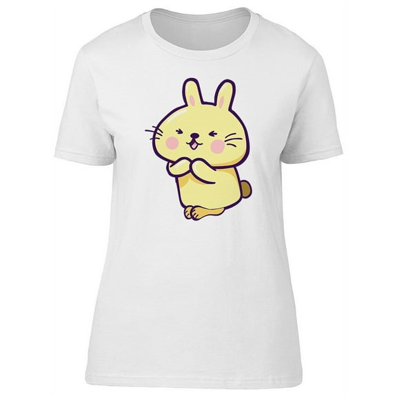 Cute Little Yellow Bunny T-Shirt Women -Image by Shutterstock, Female XX-Large