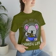 thumbnail image 1 of Cute Living My Best Ramen Life Kawaii Anime Koala Chopsticks Tshirt S-3XL, 1 of 9