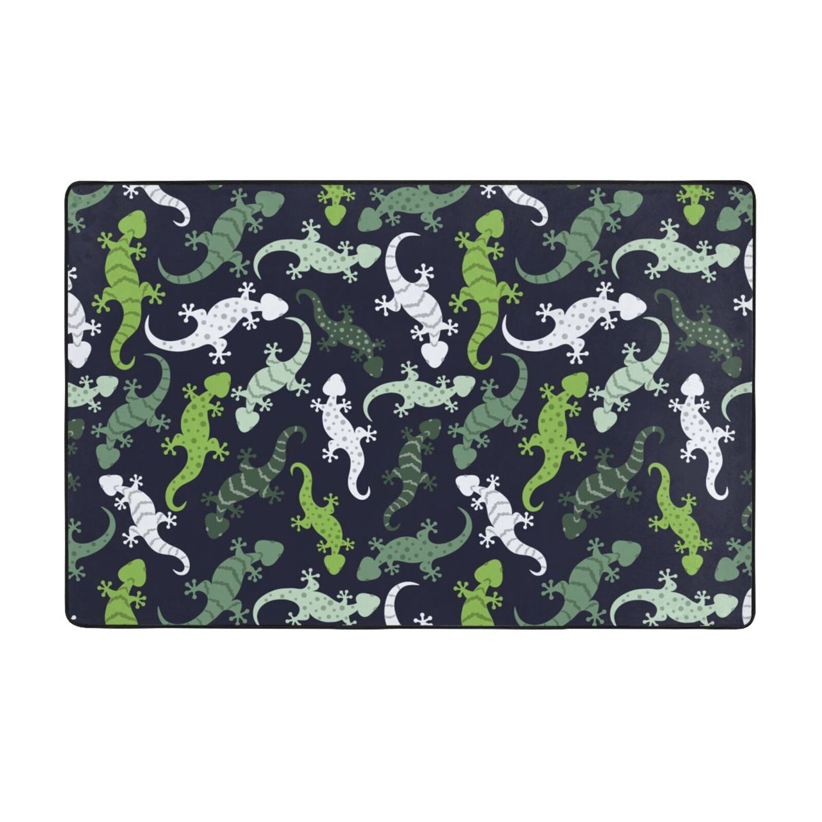 Cool Rug Lizard Cute Lizard Gecko Green Soft Indoor Outdoor Rug, Washable Rugs for ...