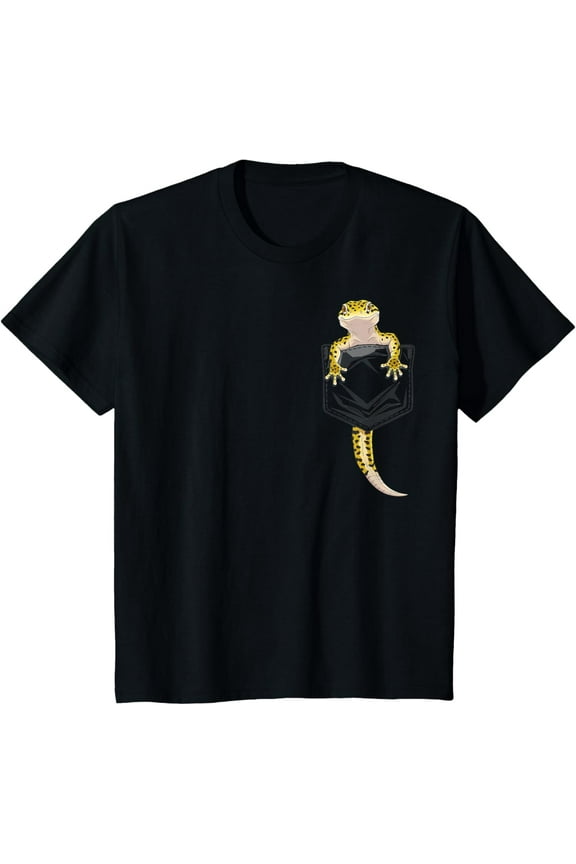 Cute Lizard Reptile Leopard Gecko Pocket Gifts Boys T-Shirt