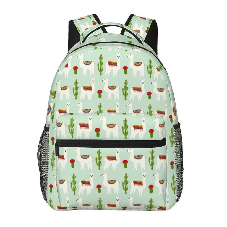 Cute Llama Alpaca With Cactus Backpack for Men Women Laptop Backpack Hiking Backpack Travel Bag Work Backpack with Pocket Walmart