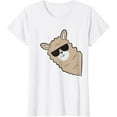 thumbnail image 1 of Cute Llama Alpaca With Sunglasses Funny Llama T-Shirt, 1 of 3
