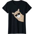 thumbnail image 1 of Cute Llama Alpaca With Sunglasses Funny Llama T-Shirt, 1 of 3