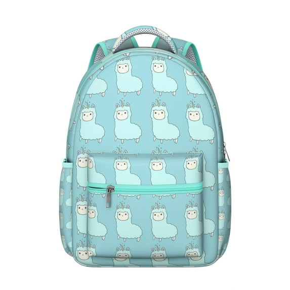 Cute Llama Backpack - Waterproof & Lightweight School Bag for s, Ergonomic Spinal Support, Kawaii Funny Llama Face Pattern, Durable Daypack for Commuters