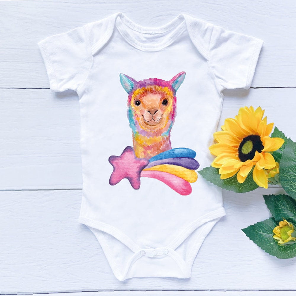 Cute Llama Bodysuit, Llama Baby Outfit, Llama Baby Gift, Animal ...