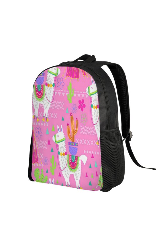 Cute Llama Cactus Backpack Double Shoulder Backpack Durable, Spacious, Ergonomic Design for Travel, Work & Outdoor Use