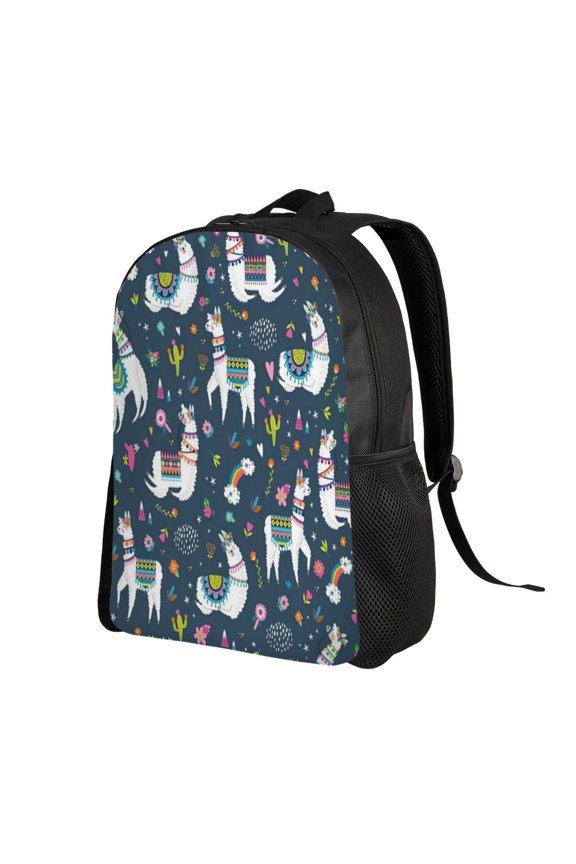 Cute Llama Cactus Backpack Double Shoulder Backpack Durable, Spacious, Ergonomic Design for Travel, Work & Outdoor Use