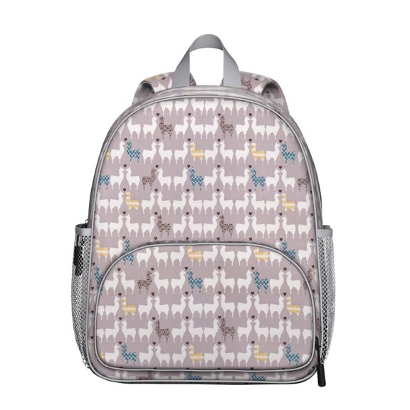 Cute Llama Student Backpack – Adorable Cartoon Alpaca Pattern with Kawaii Design, Lightweight and Durable for School