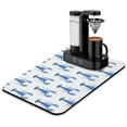 thumbnail image 1 of Cute Lobster Illustration Coffee Mat - 4-Layer Absorbent Drying Mat for Coffee Bars, Non-Slip Rubber Backed Counter Protector, Nautical Themed Kitchen Decor, 15.7 x 23.6 Inch, 1 of 3