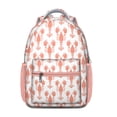 thumbnail image 1 of Cute Lobster & Starfish Themed Waterproof Bookbag - Lightweight Daypack with Padded Straps, Coastal Nautical Design & Organized Storage for College Students, 1 of 6