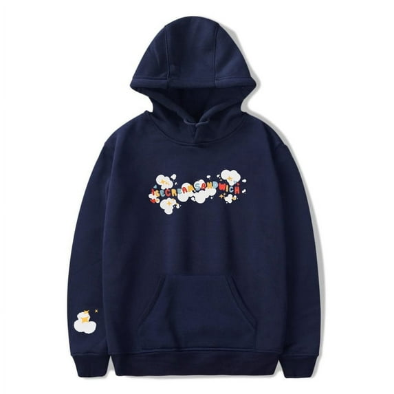 Cute Logo Ice Cream Sandwich Merch Hoodie - Unisex Cotton Long Sleeve Pullover, Hooded Casual Streetwear for Men Women,M,4