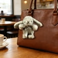 thumbnail image 1 of Cute Long Ears Rabbit Bunny Keychain, Plush Rabbit Fluffy Rabbit Key Ring Bag Charm Purse Pendant, Stuffed Animal Bag Charm Gift for Mom Girls Women Sister Daughter (Gray), 1 of 7