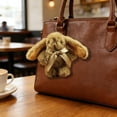 thumbnail image 1 of Cute Long Ears Rabbit Bunny Keychain, Plush Rabbit Fluffy Rabbit Key Ring Bag Charm Purse Pendant, Stuffed Animal Bag Charm Gift for Mom Girls Women Sister Daughter (Light Brown), 1 of 7