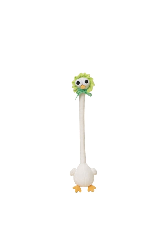 Cute Long Neck Chicken Plush Toy with Hairband Soft Stuffed Animal Keychain Pendant for Kids Girls Backpack Bag Decor Gift