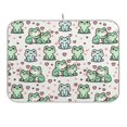 thumbnail image 1 of Cute Love Frogs Dish Drying Mat 16x18 Absorbent Microfiber Draining Rack Pad for Kitchen Counter Sink, 1 of 8