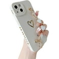 thumbnail image 1 of Cute Love Heart Wrist Strap Chain Bracelet Soft Compatible with iPhone Case (White,iPhone 13 Pro), 1 of 12