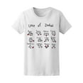 thumbnail image 1 of Cute Love Of Zodiac Astrology Women T-Shirt - Image by Shutterstock, Female Medium, 1 of 2