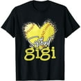 thumbnail image 1 of Cute Love Softball Heart Softball gigi Funny Creative Graphic T-Shirt, 1 of 3