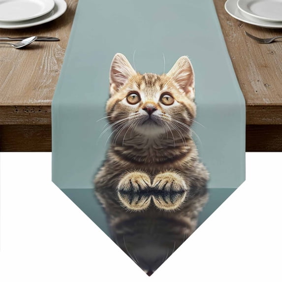Chic Cat Lady Cotton Table Runner main image 0