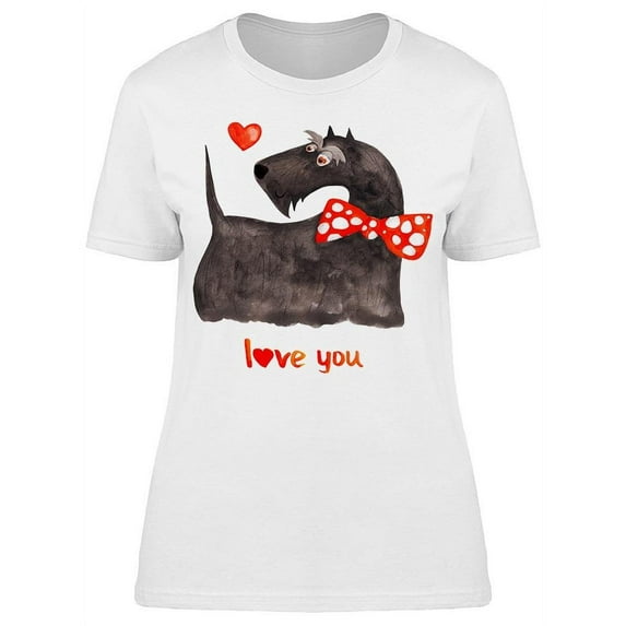 Cute Lovely Dog T-Shirt Women -Image by Shutterstock, Female Large