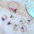 thumbnail image 1 of Cute Lovely Hummingbird Flower Jewelry Sets Women Party Accessories Romatnic Elegant Bird Copper Earring Ring Necklace Bracelet, 1 of 6