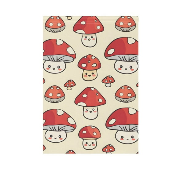 Cute Lovely Mushrooms Garden Flag 12X18 Double Sided Yard Flags for Outside Outdoor All Seasonal Decoration