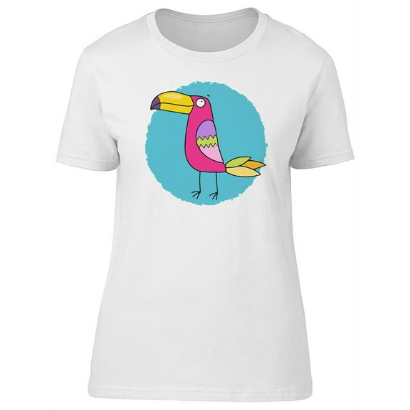 Cute Lovely Tropical Toucan Bird T-Shirt Women -Image by Shutterstock, Female x-Large