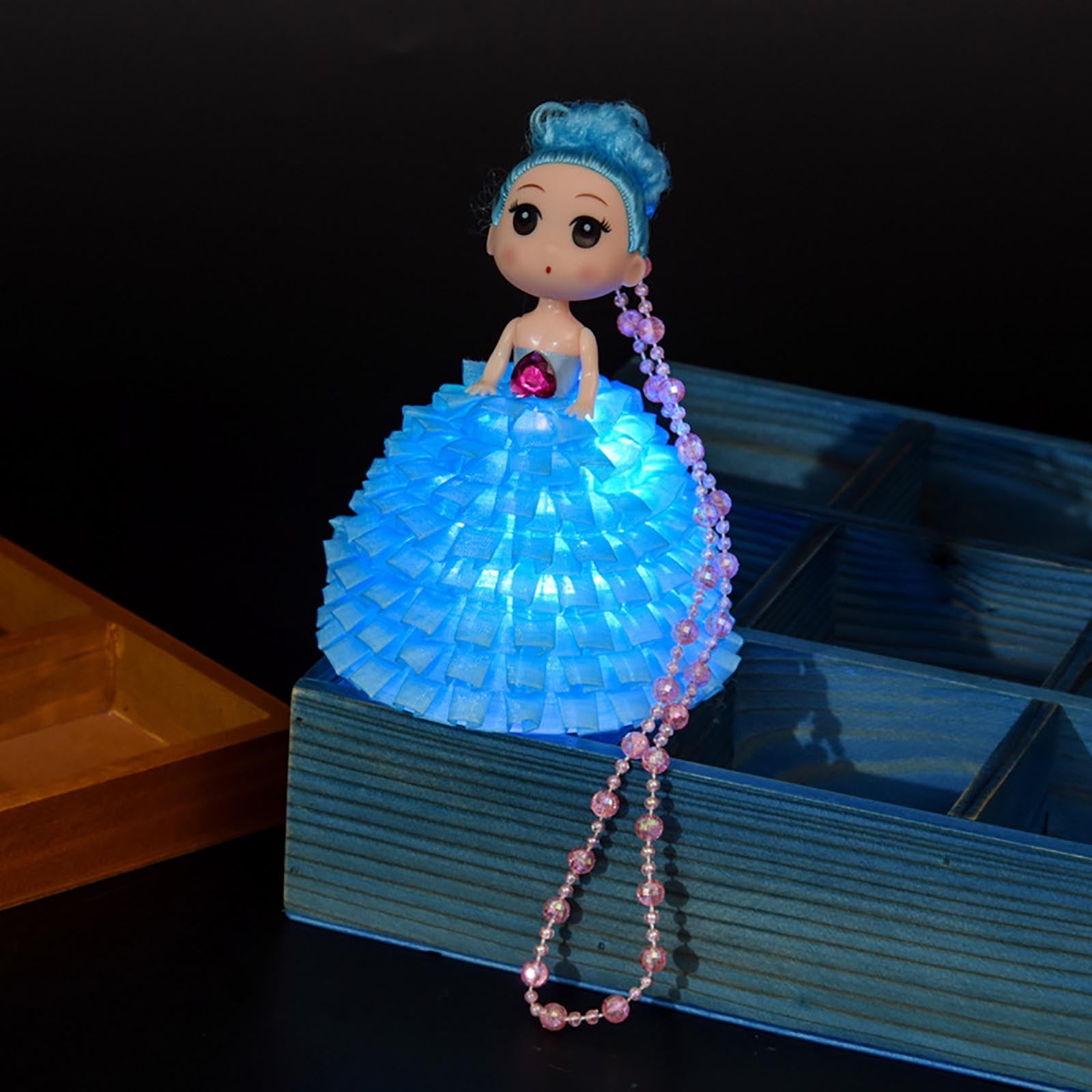 Cute Luminous Doll Colorful LED Night Light With Soft Lighting Pendant