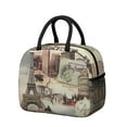 thumbnail image 1 of Cute Lunch Bag for Women Reusable Insulated Lunch Bags, Leakproof Cooler Food Lunch Tote Bag, Large Capacity Paris Theme Lunch Box for Work School Travel Picnic, 1 of 7