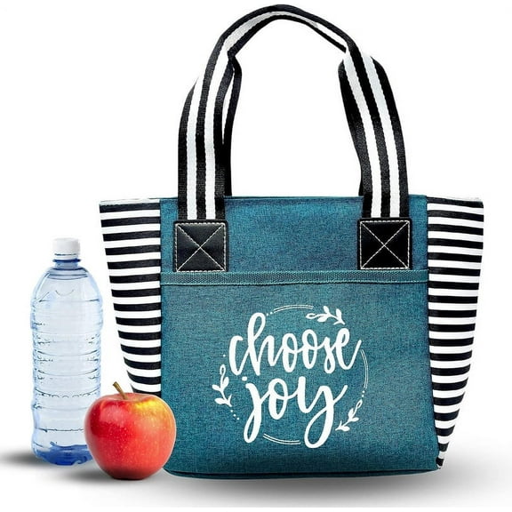 Cute Lunch Bags for Women - Choose Joy Inspirational Motivational Insulated Lunch Tote for Work - Great gift idea for Nurse, Teacher, Grandma, Mom, Aunt