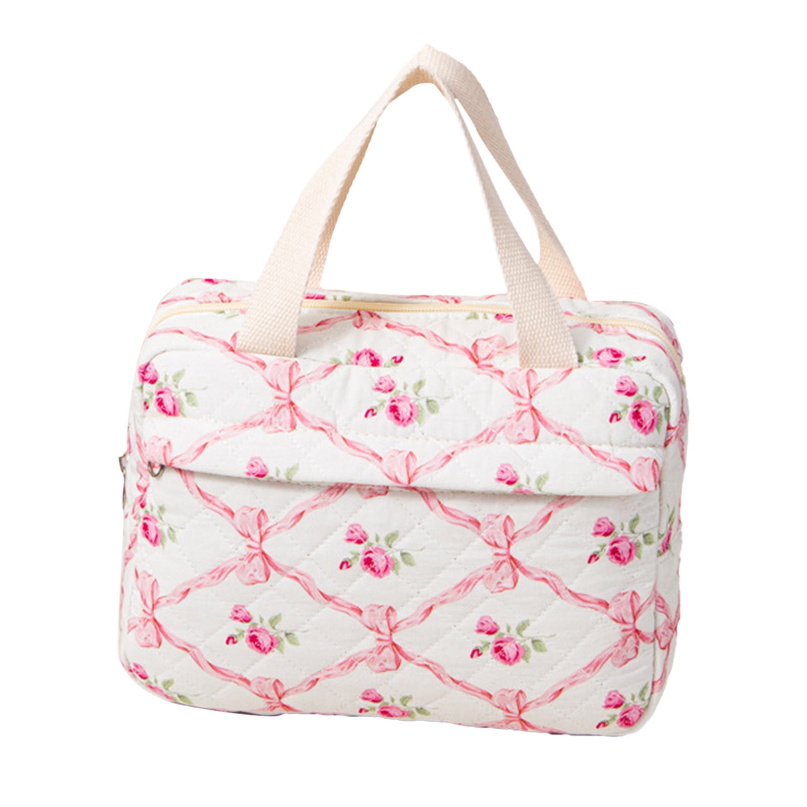 Cute Lunch Box For Women Quilted Lunch Tote Bag Floral Women Lunch Tote