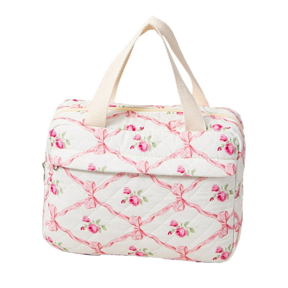 Cute Lunch For Women Quilted Lunch Tote Bag Floral Women Lunch Tote With Front Pocket Lunch Container Cooler Bag For Work Large Lunchbox for Men Thirty One Thermal Lunch Tote Heavy Duty Aluminum Foil