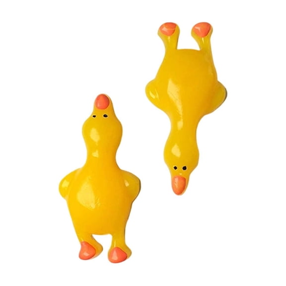 Cute Lying Down Duck Slow Rising Squishy Stress Relief Toy 3.5 Inch, Soft Stretchy TPR Fidget for Anxiety Calming Kids Adults Desk Gift