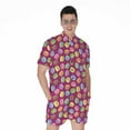thumbnail image 1 of Cute Macaron Pattern Short Sleeve Men'S Rompers Casual Summer Jumpsuits Outfit, 1 of 4