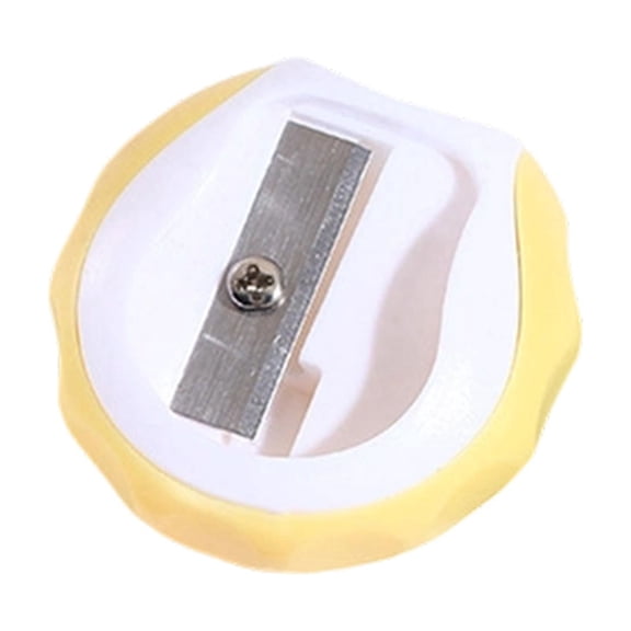 Cute Macaron Pencil Sharpener Fun Handheld Pencil Sharpeners Bulk, Kawaii Manual Pencil Sharpening, Cartoon Colored Pencils Sharpener Home Office Yellow