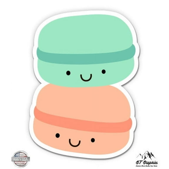 Cute Macaroons - 3" Vinyl Sticker - For Car Laptop I-Pad Phone Helmet Hard Hat - Waterproof Decal