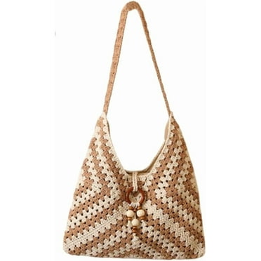 Cute Macrame Boho Beach Bag Women Summer Beach Purse Hobo Shoulder Satchels Bags Slouchy Travel Mini Tote Handbag 2025