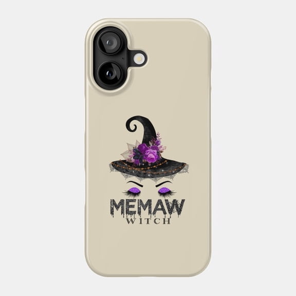 Cute Magic Memaw Witch Happy Halloween Gift Tough Case for iPhone 11-17 Pro Max