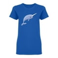 thumbnail image 1 of Cute Magic Narwhal Design Shaped T-Shirt Women -Image by Shutterstock, Female Large, 1 of 2