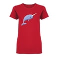 thumbnail image 1 of Cute Magic Narwhal Design Shaped T-Shirt Women -Image by Shutterstock, Female Small, 1 of 2